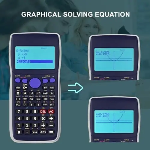 Graphing Calculator,IPepul Scientific Calculators 10 Modes /4 Graphing Functions,Desktop Math Calculator for College Students,School Supplies for Middle High School Teachers Office - 5