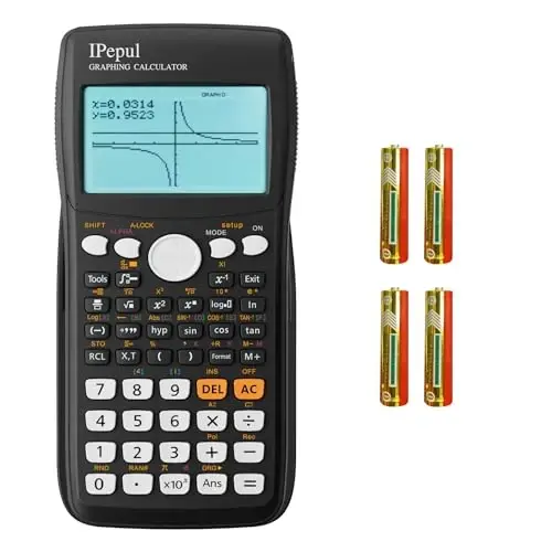 Graphing Calculator,IPepul Scientific Calculators 10 Modes /4 Graphing Functions,Desktop Math Calculator for College Students,School Supplies for Middle High School Teachers Office（Black） - 1