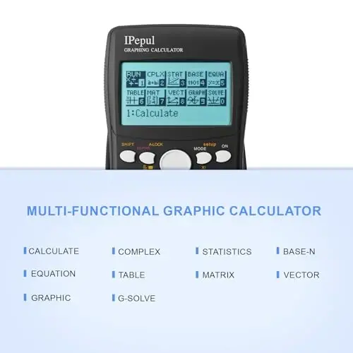 Graphing Calculator,IPepul Scientific Calculators 10 Modes /4 Graphing Functions,Desktop Math Calculator for College Students,School Supplies for Middle High School Teachers Office（Black） - 5