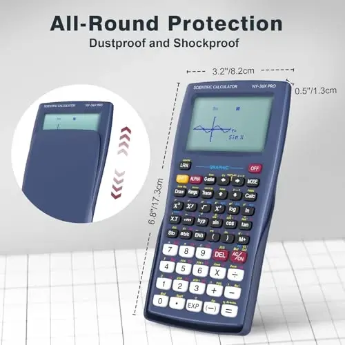Graphing Scientific Calculators ROATEE 36X Pro Office Calculators for High School with 360 Functions Financial Calculator Desktop, 3-in 14 Digit Display Office Supplies for Student Teacher Engineer - 4