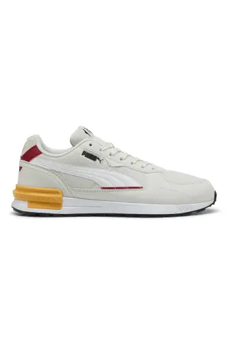 Graviton Erkek Gri Sneaker Ayakkabı 38073868 - Vapor Gray-PUMA White-Dark Crimson 