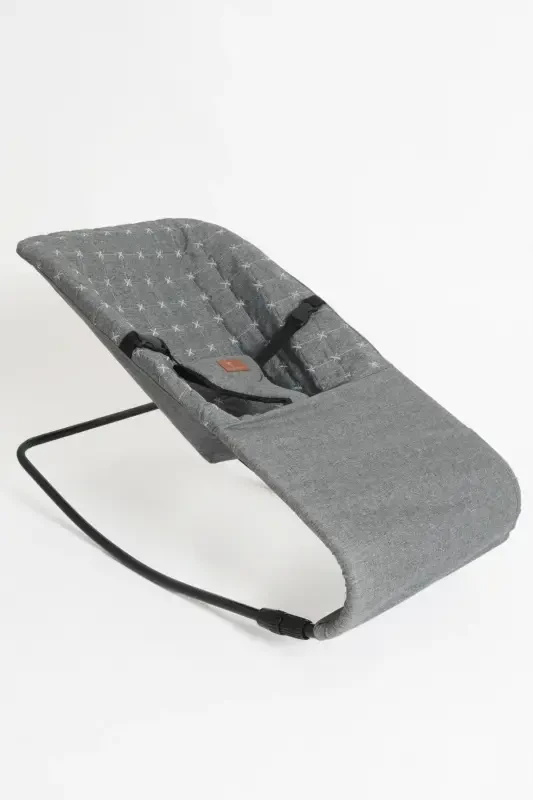Gray Baby Cradle & High Chair 2 in 1-Grayyy - 3