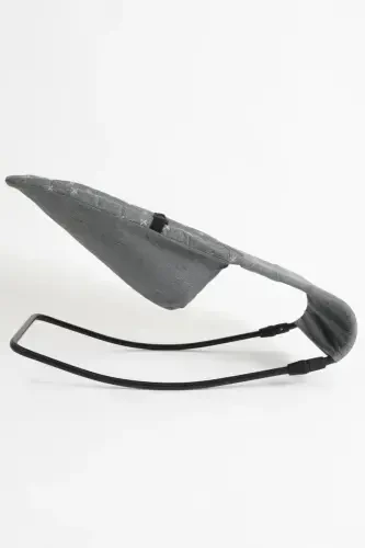 Gray Baby Cradle & High Chair 2 in 1-Grayyy - 4