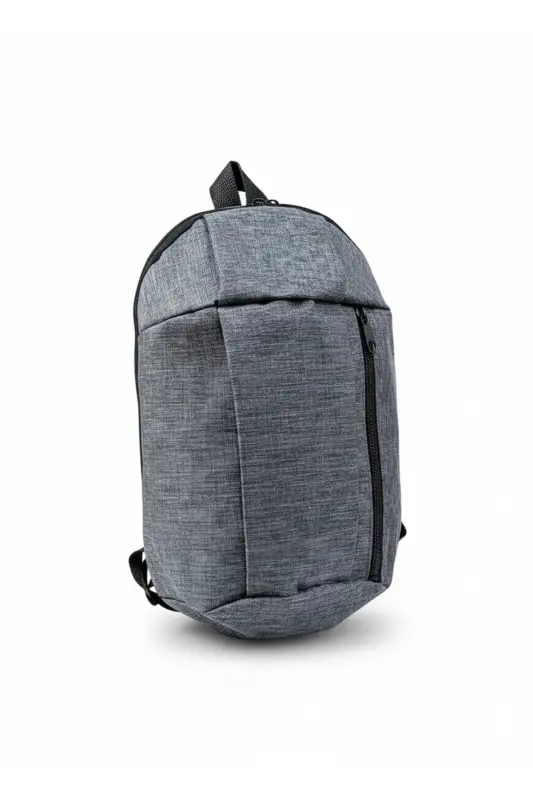 Gray Back Mini 2 Compartment Impertex Fabric Backpack - GRAY LINEN PATTERN - 1