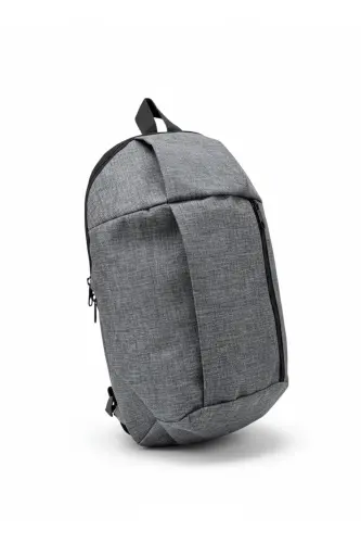 Gray Back Mini 2 Compartment Impertex Fabric Backpack - GRAY LINEN PATTERN - 3
