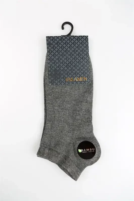 Gray Bamboo Ankle Socks - 1