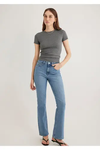 Gray Basic T-Shirt Fitted / Body Fit Cut 1613 - MAVI (1)