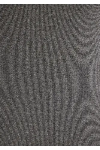 Gray Basic T-Shirt Fitted / Body Fit Cut 1613 - 7