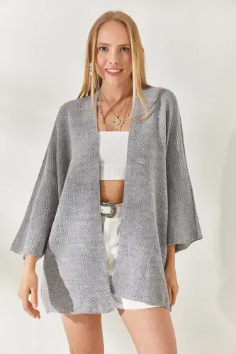 Gray Bat Spring Cardigan HRK-19000057-Gray - OLALOOK (1)