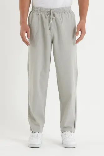 Gray Color Men's Linen Trousers 1480-GRAY - 1