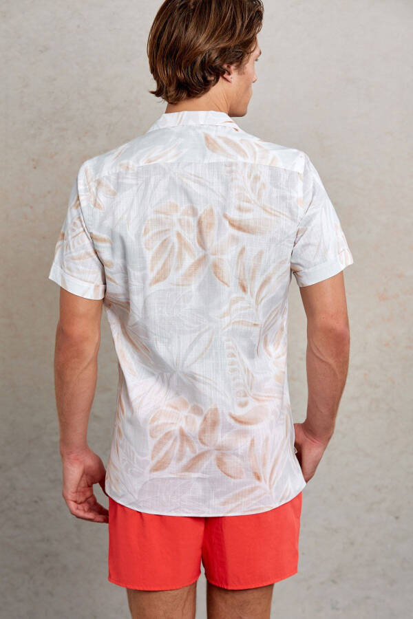 Gray Comfort Fit Printed 100% Cotton Apache Collar Short - 5