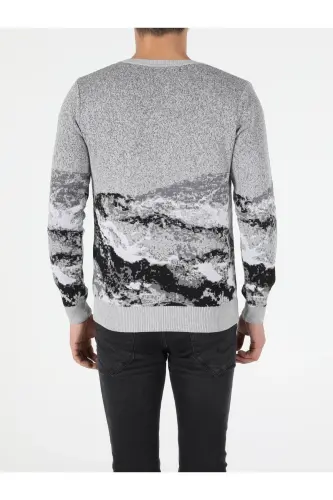 Gray crew neck men's sweater. Cl1051560 - COLIN’S (1)