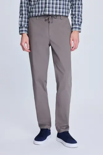 Gray Dynamic Fit Patterned Side Pocket Casual Jogger Pants-Gray 