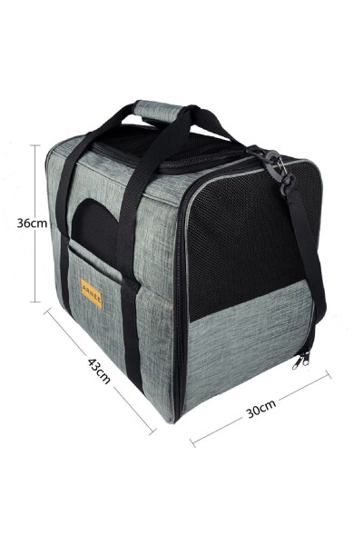 Gray Large Size Cat Dog Carrying Bag - 17