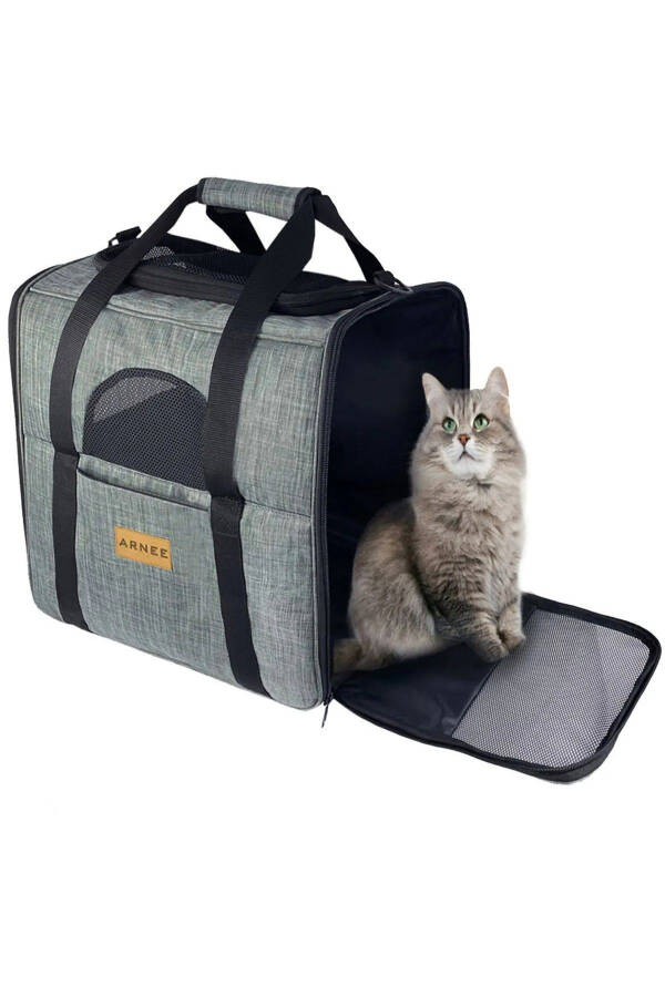 Gray Large Size Cat Dog Carrying Bag - 1