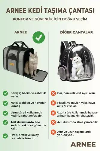 Gray Large Size Cat Dog Carrying Bag - ARNEE (1)