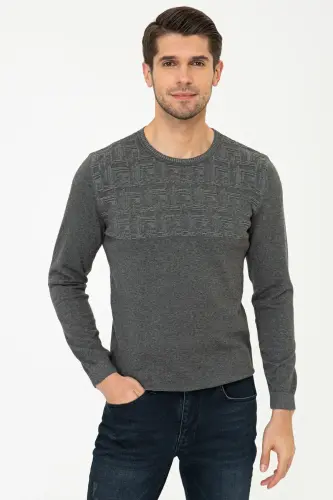 Gray Melange Men's Sweater G021SZ0TK.000.1388088-VR086 - 1