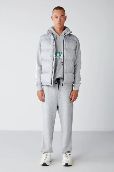 Gray Melange Men's Sweatpants - GRIMELANGE (1)