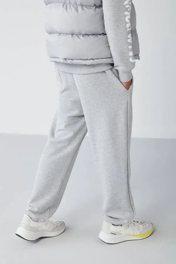 Gray Melange Men's Sweatpants - 6