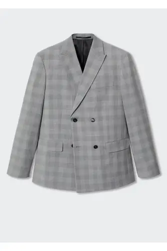 Gray Men's Blazer Jacket 37050026-Gray/Color - 3