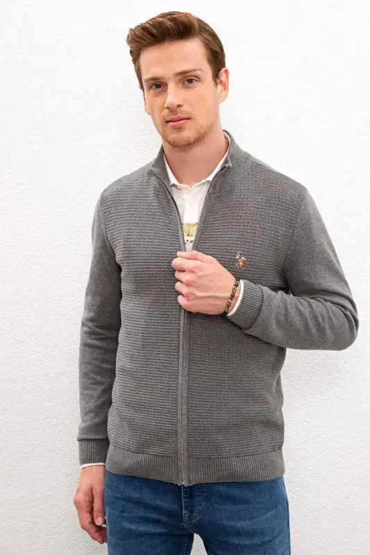 Gray Men's Cardigan-VR086 - U.S. POLO ASSN.