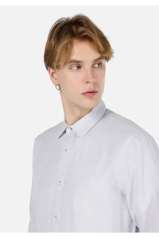 Gray men's shirt - 4