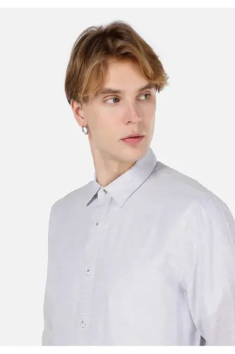 Gray men's shirt - 4
