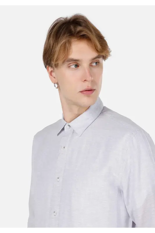 Gray men's shirt - 4