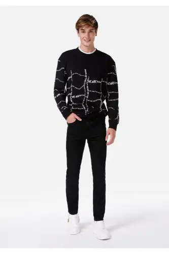 Gray men's sweater - 1