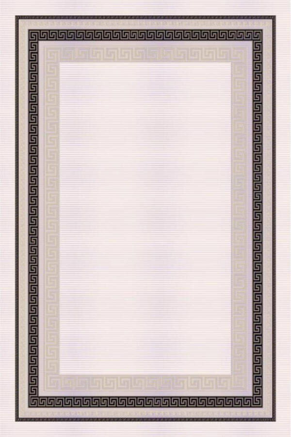 Gray Modern Patterned Machine Carpet 6815 - 1