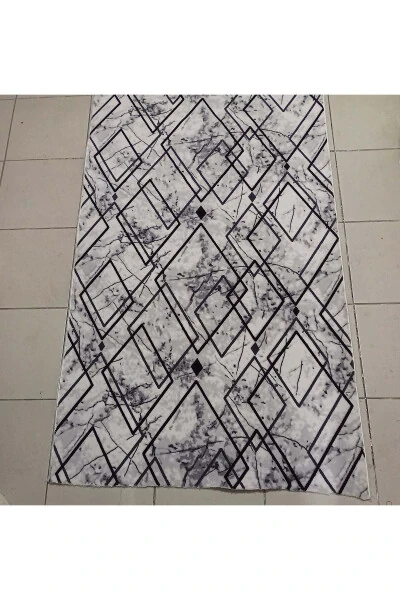 Gray Modern Soft Washable Non-slip Base Four Seasons Hallway Bathroom Balcony Youth Room Cut Runner - 4