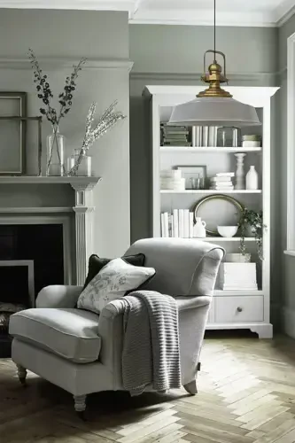 Gray Noble Single Chandelier Aged Shade Retro Pendant Lamp Restaurant Cafe Living Room Chandeliers-Gray - 5