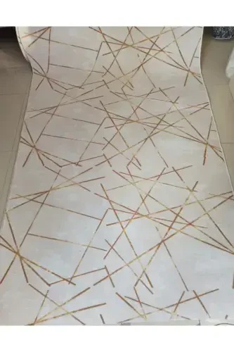 Gray Non-Slip Runner Rug - Washable Four Seasons Carpet | Living Room, Bathroom, Balcony, Teen Room-GRAY & WHITE - 1