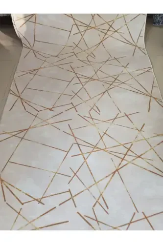 Gray Non-Slip Runner Rug - Washable Four Seasons Carpet | Living Room, Bathroom, Balcony, Teen Room-GRAY & WHITE - 3