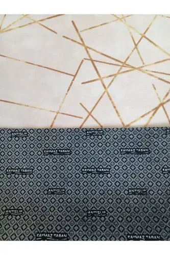 Gray Non-Slip Runner Rug - Washable Four Seasons Carpet | Living Room, Bathroom, Balcony, Teen Room-GRAY & WHITE - 5