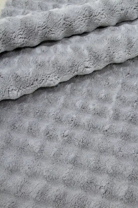 Gray Oval Plush Embossed Non-Slip Base Dot Washable Living Room Hallway Kitchen Children's Room-Light Gray - 3