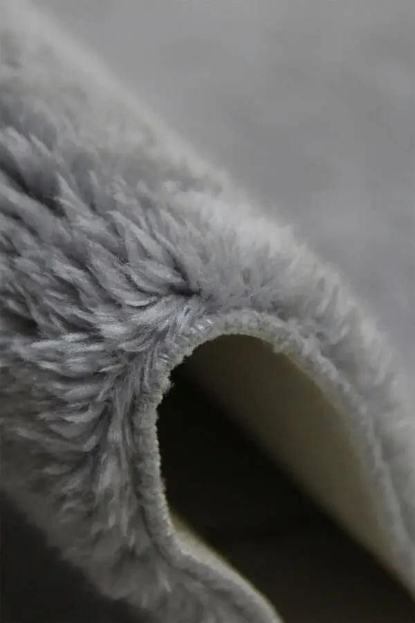 Gray Oval Post Plush Soft Washable Non-Slip Dot Base Antibacterial Living Room Corridor Kids Rug - 10