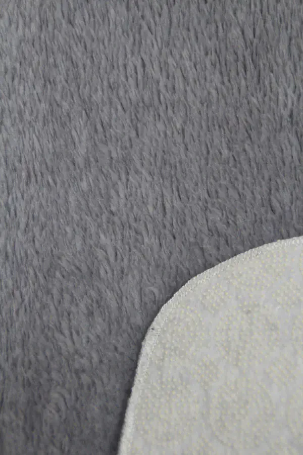 Gray Oval Post Plush Soft Washable Non-Slip Dot Base Antibacterial Living Room Corridor Kids Rug - 11