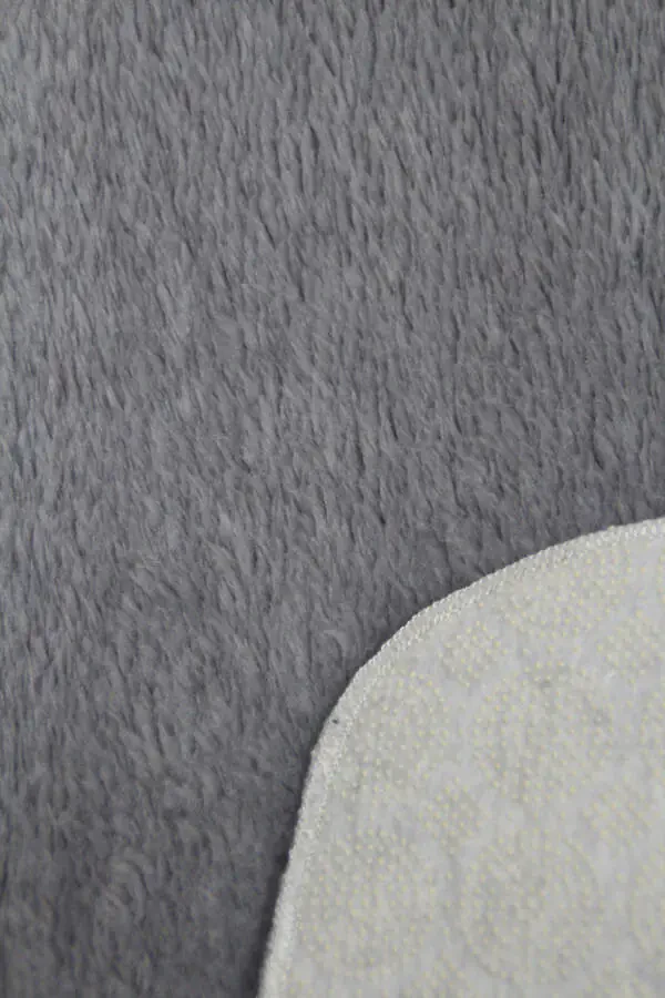 Gray Oval Post Plush Soft Washable Non-Slip Dot Base Antibacterial Living Room Corridor Kids Rug - 5