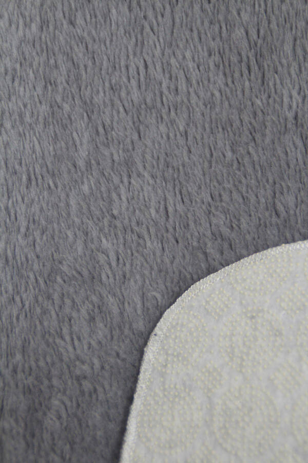 Gray Oval Post Plush Soft Washable Non-Slip Dot Base Antibacterial Living Room Corridor Kids Rug - 17