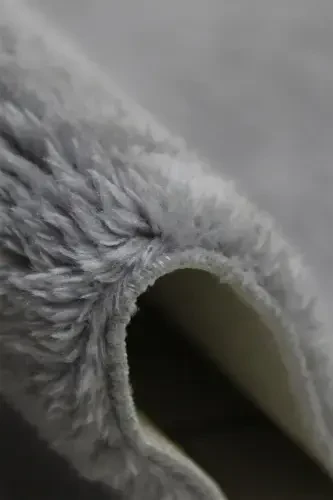 Gray Oval Postal Carpet Plush Soft Non-Slip Dot Base Antibacterial-Gray - 5