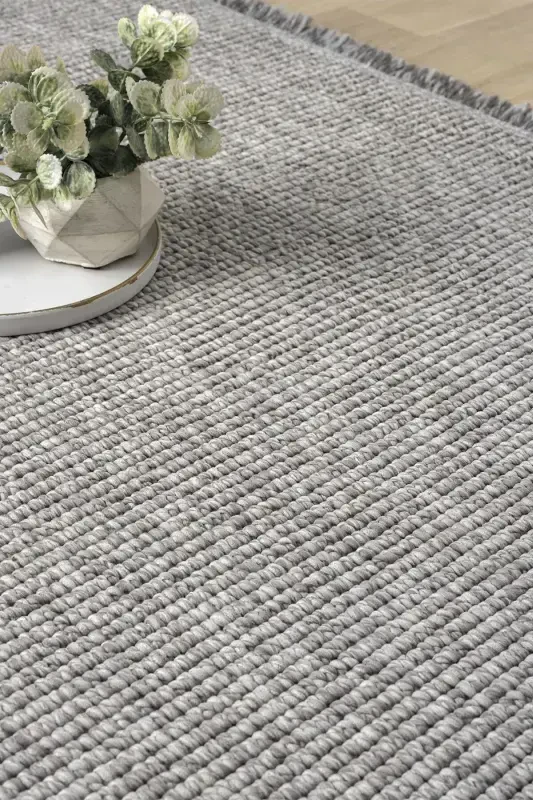 Gray Oval Woven Carpet Living Room Bedroom Hallway Runner Rug GRAY OVAL-Gray 10 - 2