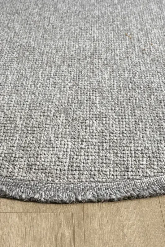 Gray Oval Woven Carpet Living Room Bedroom Hallway Runner Rug GRAY OVAL-Gray 10 - 5