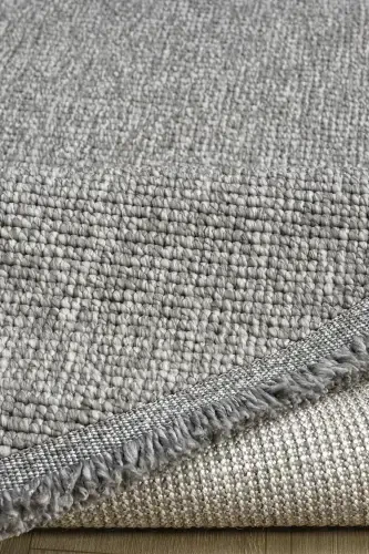 Gray Oval Woven Carpet Living Room Bedroom Hallway Runner Rug GRAY OVAL-Gray 10 - 7
