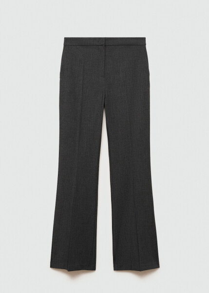 Gray pinstripe suit pants - 1