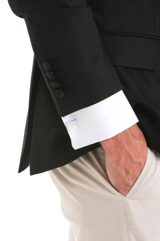 Gray Plain Square Cufflinks - 3