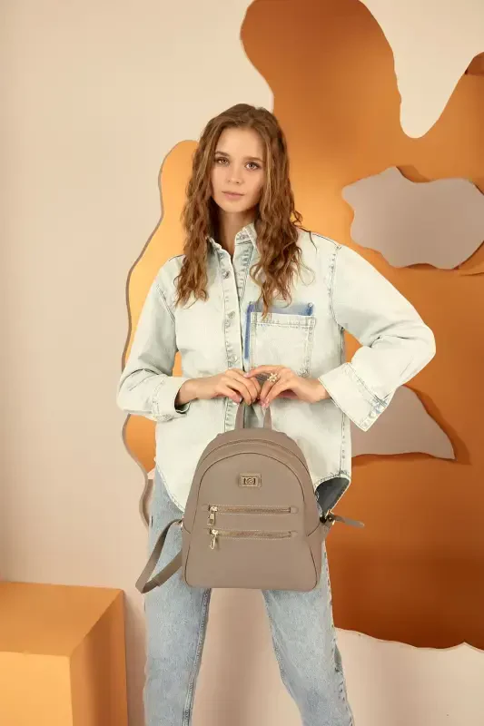 Gray Print Women's Backpack 05PO22Y1577-Print GRAY - PIERRE CARDIN