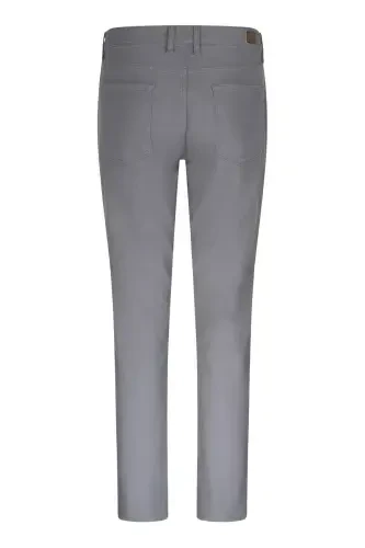 Gray Regular Fit 5 Pocket Cotton Canvas Pants - Gray - HATEMOĞLU (1)
