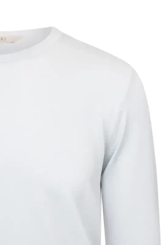 Gray Regular Fit Crew Neck Rayon Knit Sweater-Gray - 3