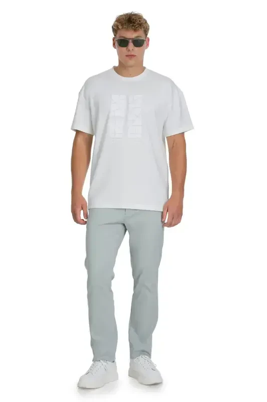 Gray Regular Fit Side Pocket Canvas Pants-Gray00 - 2